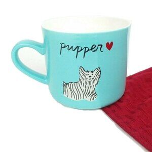 Target 16oz Stoneware Pupper Pet Dog Mug Blue